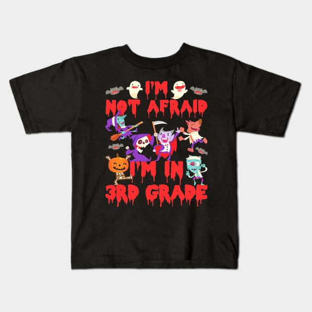 Halloween I Am In 3rd Grade Kids T-Shirt by Tatjana  Horvatić